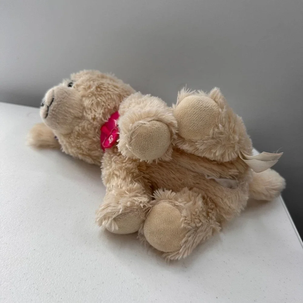 Mattel Barbie Plush Puppy Toy‎ Purple Bow Kiss Care Pet Vet Barking Beige 10